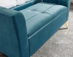 PETTINE OTTOMAN STORAGE BENCH TEAL - Image 3