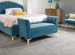 PETTINE OTTOMAN STORAGE BENCH TEAL