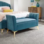 PETTINE OTTOMAN STORAGE BENCH TEAL