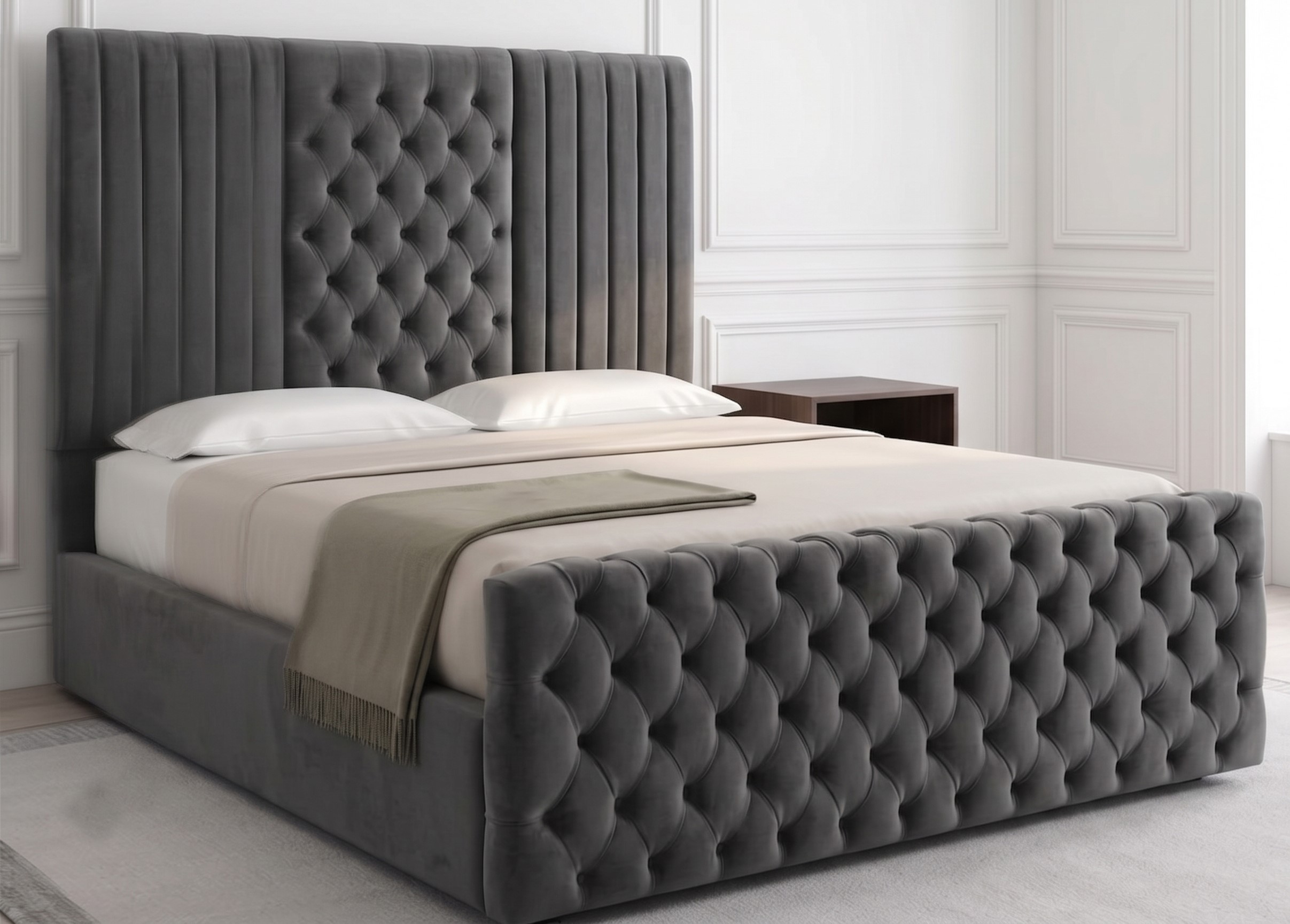 marlin left Marlin Luxury Bed Frame With Mattress & Storage Option - Image 1